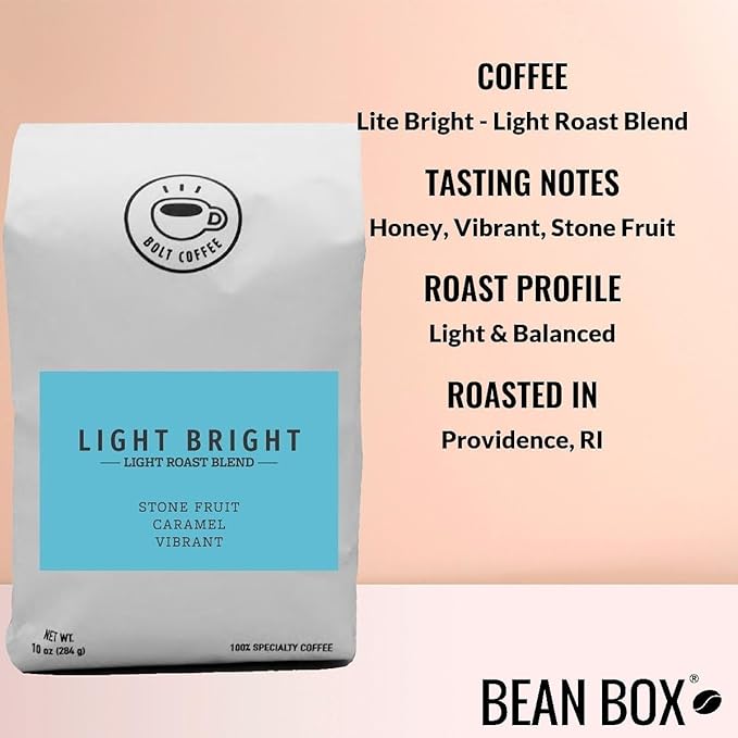 Lite Bright - Light Roast Blend - Roasted by Bolt Coffee Co. - Whole Bean Coffee - 2 Pound Bag