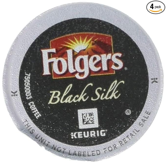 Folgers Black Silk Dark Roast Coffee 72 K Cups for Keurig Makers
