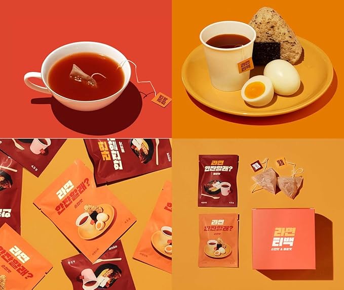 [Palkin] Korea Ramen Tea Bag 16ea (8 hot&ampspicy flavors + 8 mild flavors) / Korean food / Korean tea / Korean Ramen / Would you like a cup of ramen? (overseas direct shipment)