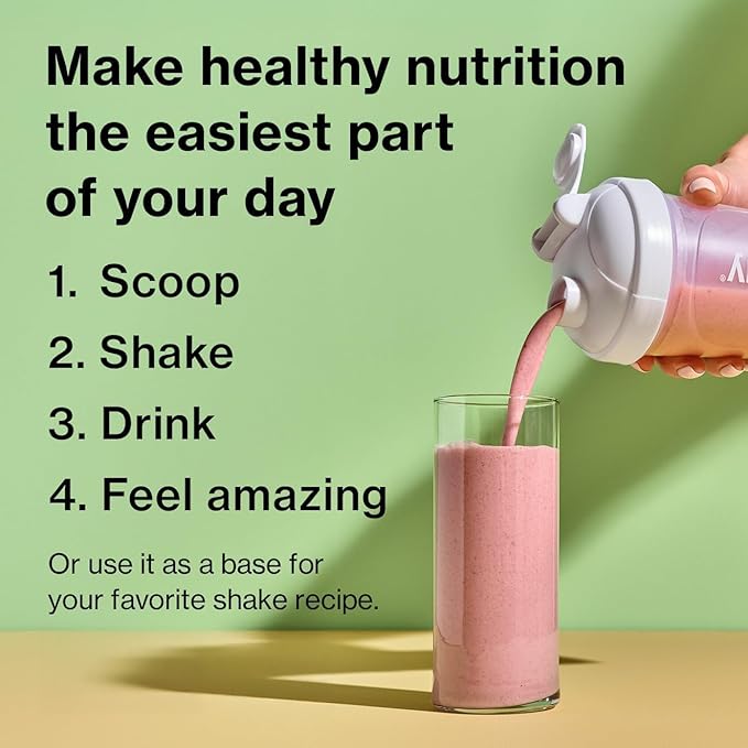 BODi Shakeology 0g Added Sugar Plant Based Protein Powder Blend Gluten-Free Shake with Vitamins and Minerals – Helps Support Healthy Weight Loss Lean Muscle Tropical Strawberry - 14 Servings