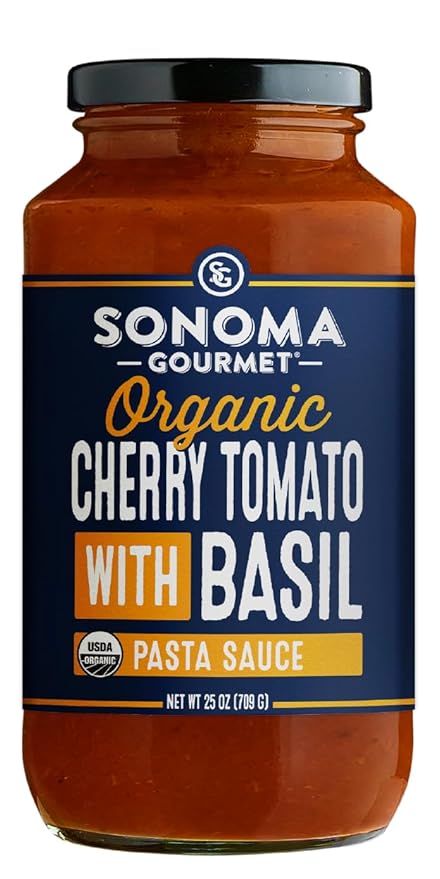 Sonoma Gourmet Family Pasta Night Gift Set – Four Pack | Cherry Tomato Creamy Alfredo Tomato Basil Alfredo &amp Lemon Herb Ricotta Sauces | Premium Variety Pack for Pasta Lovers