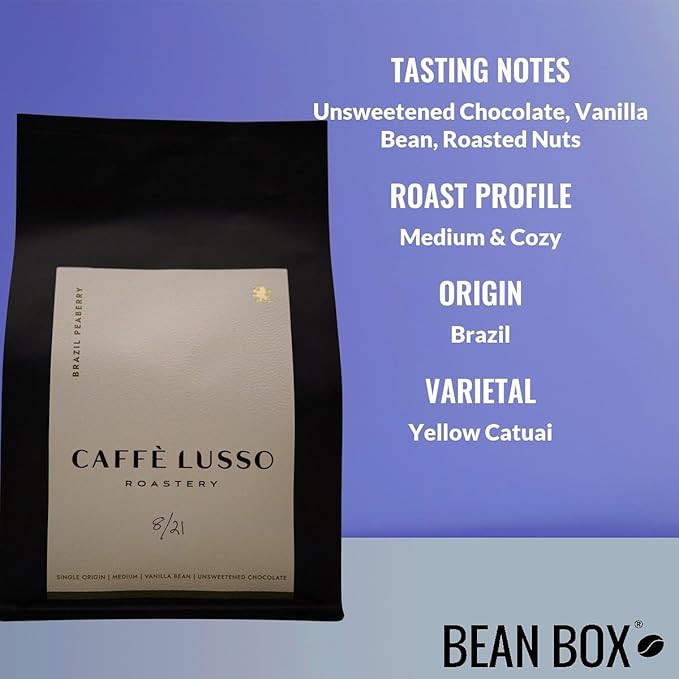 Bean Box Sampler - Roasted by Caffe Lusso Roastery 3-Pack Whole Bean Coffee Gourmet Coffee
