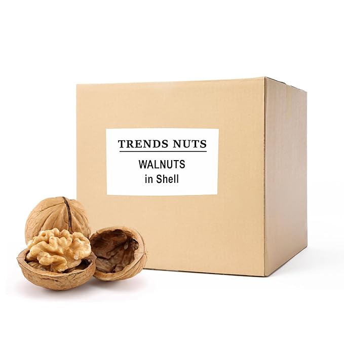 Trends Walnuts in Shell – Fresh Natural and Nutrient-Rich Perfect for Snacking Baking and Cooking Fresh Walnuts in Shell – Non-GMO (9 LBS)