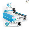 No Cow Vegan Protein Bars Upgraded Cookies 'n Cream | 20g Plant Based Protein Gluten Free Dairy Free Soy Free Keto Friendly Low Sugar High Fiber Snack Bars | Pack of 12
