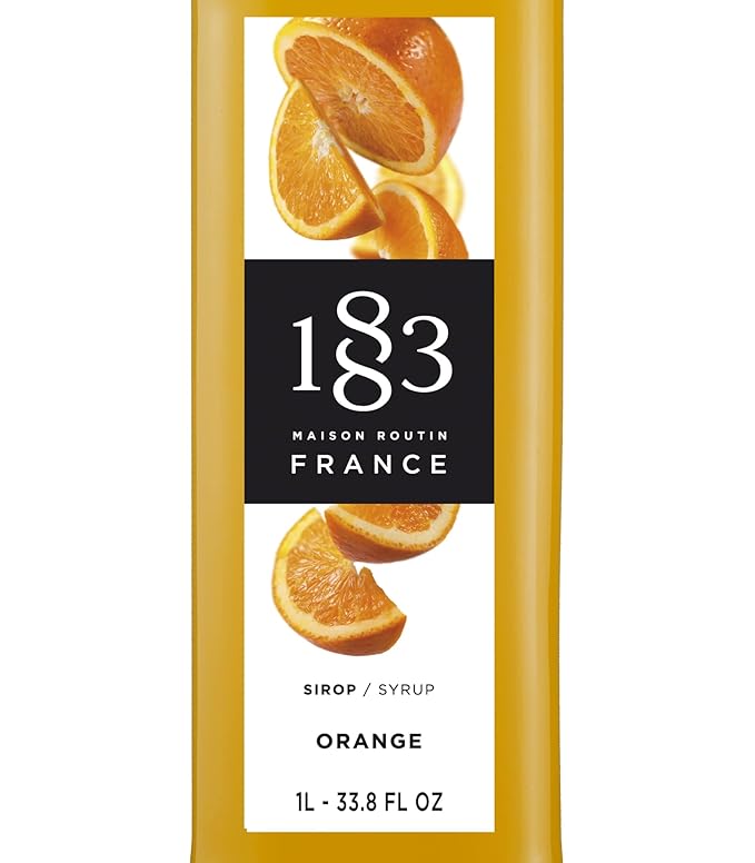 1883 Orange Syrup for Drinks Made in France 1 Liter Glass Bottle