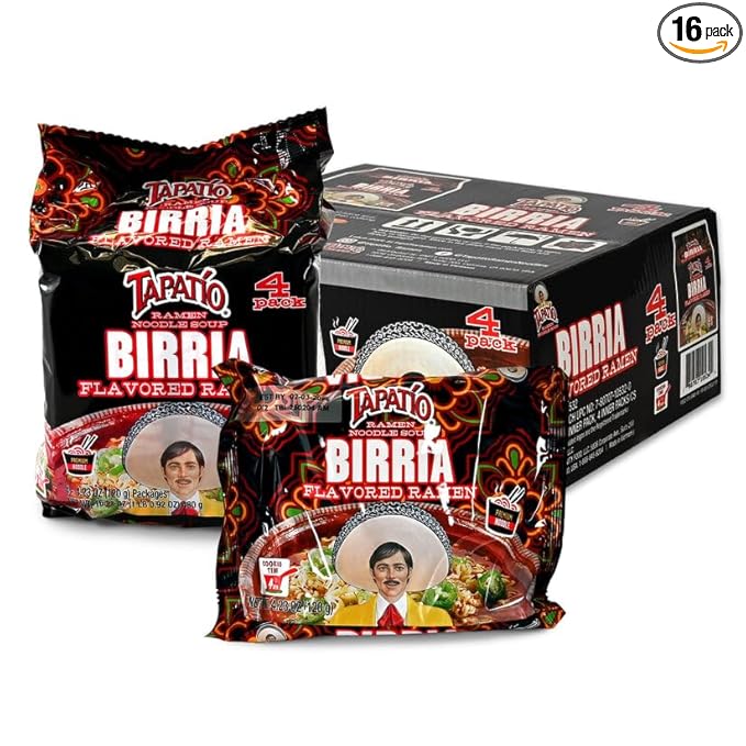 Tapatío Ramen Noodle Soup Birria Flavored - Pouch 4.23 oz. (120g) Case of 16
