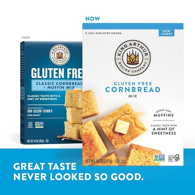 King Arthur Gluten-Free Cornbread and Muffin Mix 14 Ounces (Pack of 6)