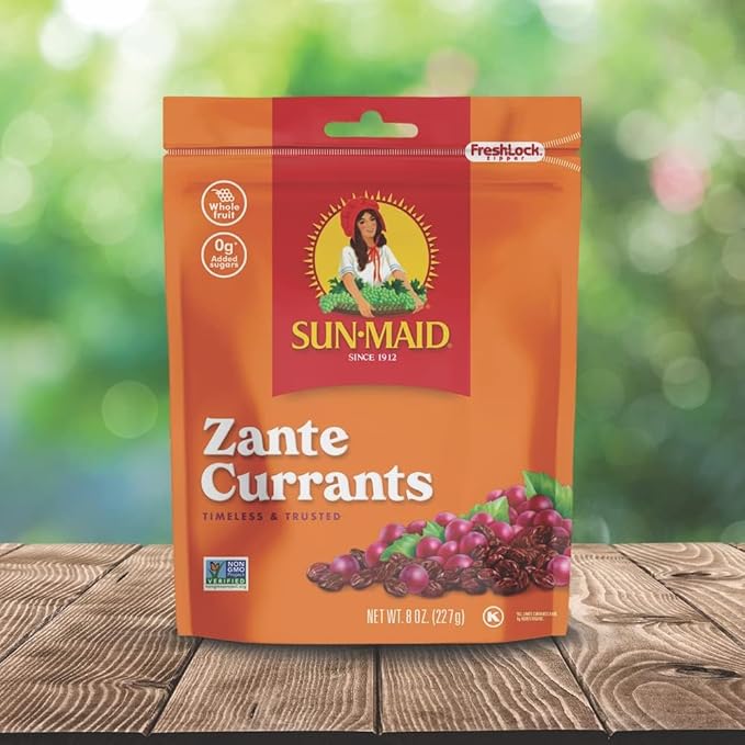 Sun-Maid California Sun-Dried Zante Currants - (10 Pack) 8 oz Resealable Bag - Dried Fruit for Healthy Snacks and School Lunches
