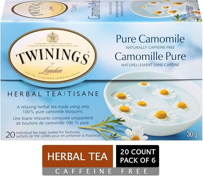 Twinings Organic Camomile Tea Bags 20 per pack - Pack of 6