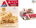 Atkins Peanut Butter &amp Chocolate Chip Granola Protein Meal Bars High Fiber 16-17g Protein 1g Sugar 3-4g Net Carbs Keto Friendly 12 Count