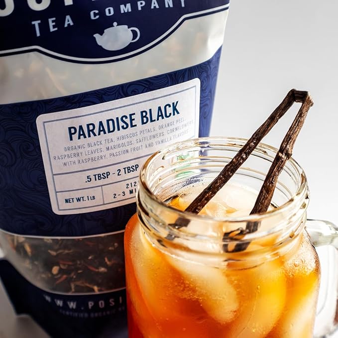 Organic Positively Tea Company Paradise Black Tea Loose Leaf 16 Ounce