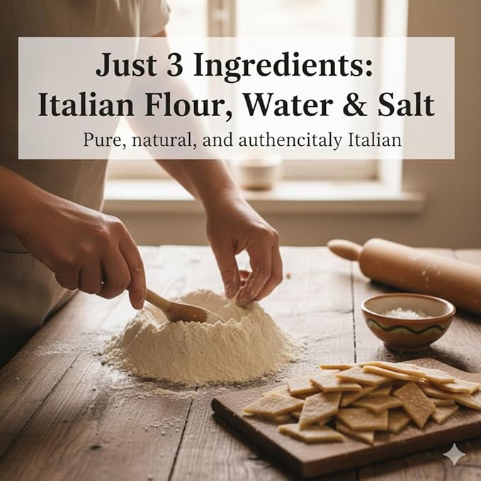 Testaroli Italian Artisanal Pasta - Ancient Italian Pasta Imported from Tuscany - Soft Rustic Texture Pancake Pasta - Ready to Cut &amp Boil - 17.6oz (500g) - Pack of 2