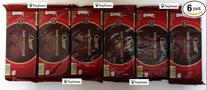 Choceur Dark Chocolate Smooth Dark Chocolate 49% Cocoa 5.29oz 150g (Pack of Six)