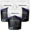Terrasoul Superfoods Organic Dried Plums Pitted Prunes 4.5 Lbs (Pack of 3) - Fiber | Vitamin K | Preservative Free