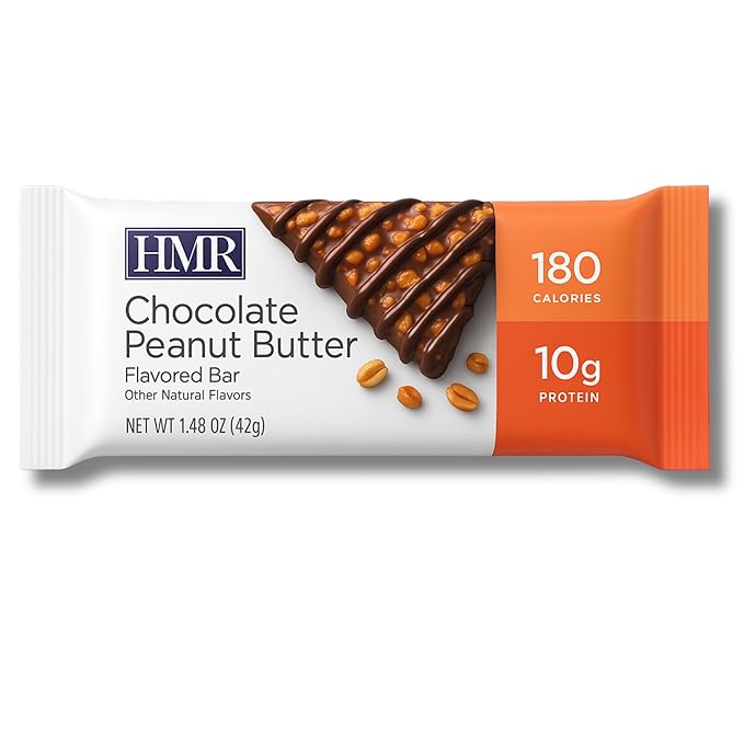 HMR® Protein Bars 24 Count – Double Chocolate Chip &amp Chocolate Peanut Butter | High-Protein Low-Calorie Snack or Dessert | 10g Protein per Bar | Supports Weight Maintenance &amp Healthy Lifestyl