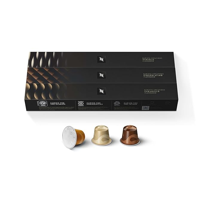 Nespresso Capsules Original Line Barista Flavored Pack Medium Roast Espresso Coffee 30 Count Espresso Coffee Pods