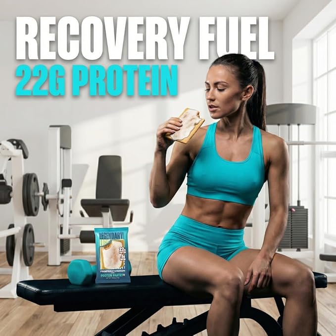 Legendary Foods 22g Protein Pastry 0g Added Sugar Low Carb Gluten Conscious Keto Snack Ideal for Glucose Management Includes Whey Protein Isolate 8 Pack Frosted Cinnamon