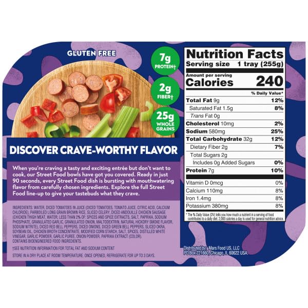 BEN'S ORIGINAL Street Food Gumbo with Chicken Andouille Sausage Prepared Entrée Microwavable Heat-&amp-Eat Bowl in 90 Seconds 9 oz (Pack of 12)