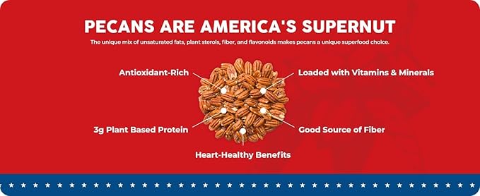Pecan Nation Barbecue Georgia Pecan Halves 16 oz. Natural No preservatives Antioxidant-Rich Low Carb Dry Roasted Healthy Snacking Pecans for Adults and Kids (2 Pack)