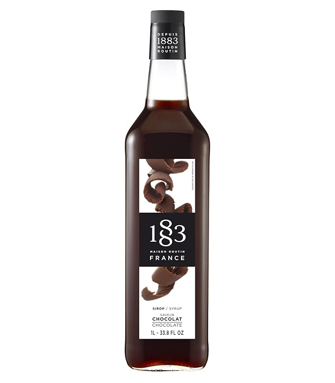 1883 Chocolate Syrup for Drinks Made in France 1 Liter Glass Bottle