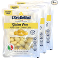 L'Oro Del Sud Pack of 3 Gluten Free Potato Gnocchi Cooks in 2-3 Minutes Shelf Stable Product of Italy NON GMO Wheat Free Eggs Free Vegan