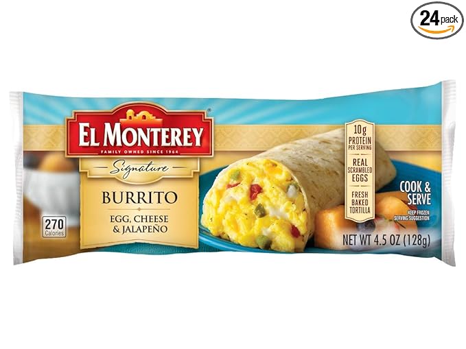 Ruiz Jalapeno Egg and Cheese Burrito 4.5 Ounce -- 24 per case.
