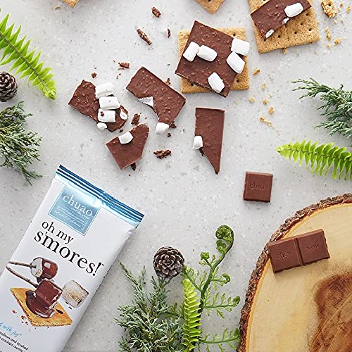 Chuao Chocolatier Oh My S'mores Milk Chocolate Bars | Gourmet Chocolate Artisan European No Preservatives | For Gift Baskets Christmas Valentines Day Gifts for Women Men | 10 Pack