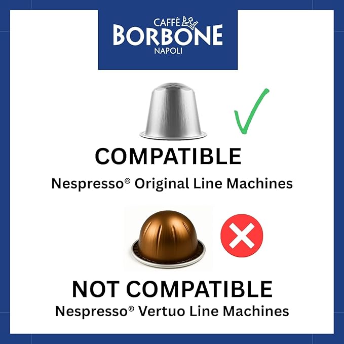 Caffè Borbone 100% Arabica Aluminum Capsules Compatible with Nespresso Original Machines Medium Roast 100 Count