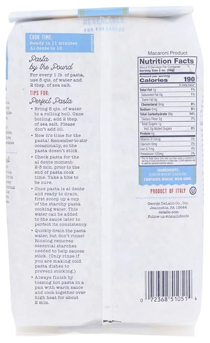 Delallo Number 32 Penne Ziti Pasta 16 Ounce -- 16 per case.