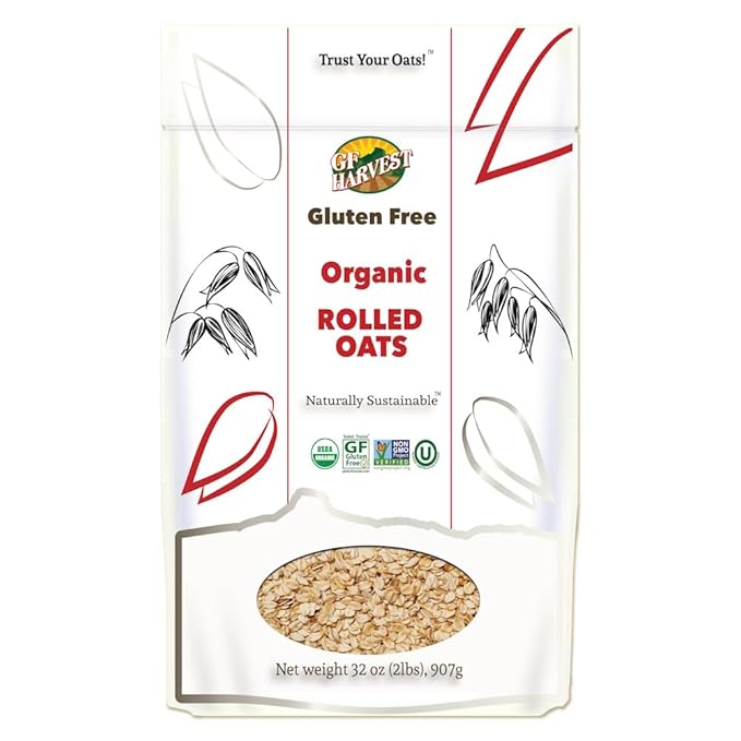 GF Harvest Gluten Free Organic Rolled Oats 32 Ounce Bag Pack of 2