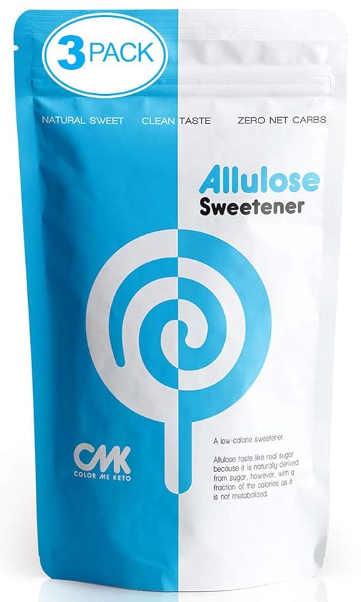ALLULOSE Sweetener [3 PACK / 3 LBS] Zero Net Carb Keto Sugar - Natural Sugar Alternative - Low Calorie Sweetener - Made in the USA - Granular Powder (16oz Pack of 3)