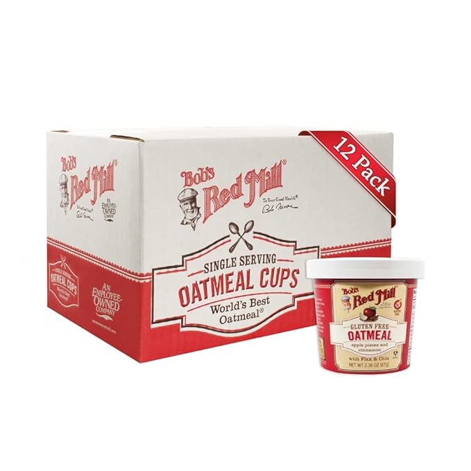 Bob's Red Mill Gluten-Free Apple Cinnamon Oatmeal 2.36 Ounce Pack of 12