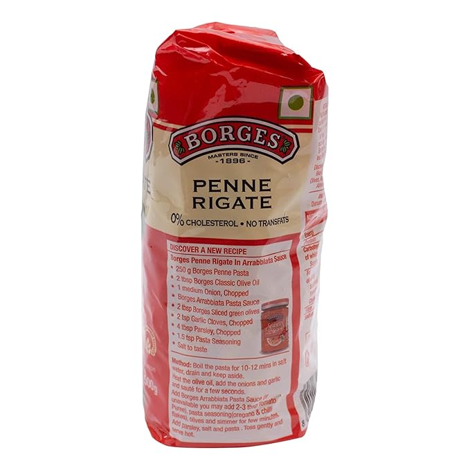 METREY Penne Rigate Durum Wheat Pasta 500g