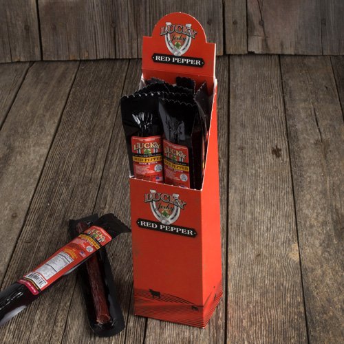 Lucky Beef Jerky - 1.25oz Sticks (Red Pepper 48 Pack)
