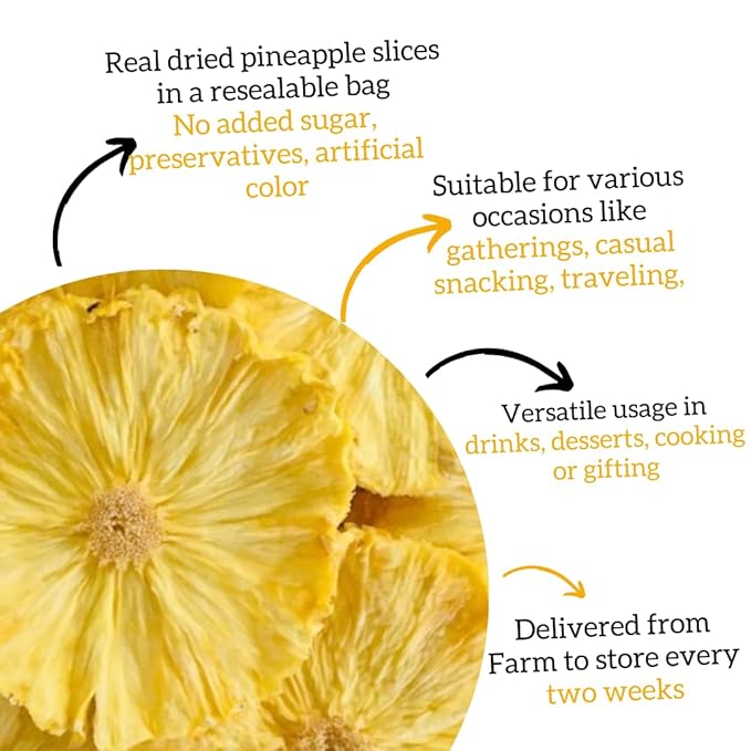 Dehydrated Pineapple slices bundle for cocktails