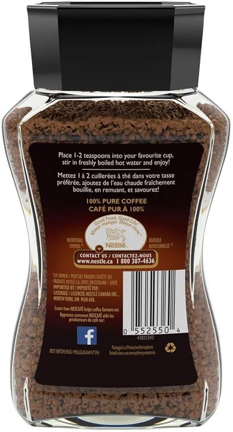 NESCAFE Taster's Choice Classic Instant Coffee 100g/Jar (2pk) {Imported from Canada}