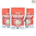Farm to Table Foods Organic Ancient Super Grain Oatmeal – High-Protein Plant-Based Unsweetened Non-GMO Whole Grains – 3-Pack (14 oz. Bags)
