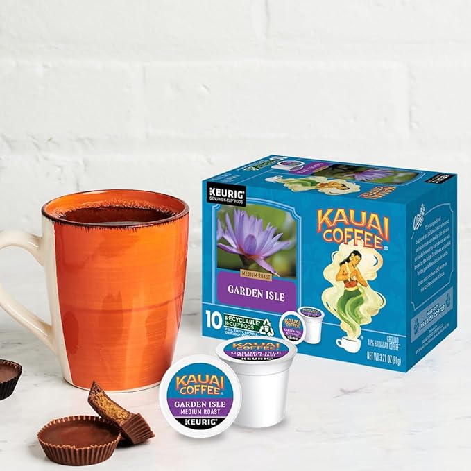 Kauai Coffee Garden Isle Medium Roast - Compatible with Keurig K-Cup Brewers 10 CT (Pack of 2)