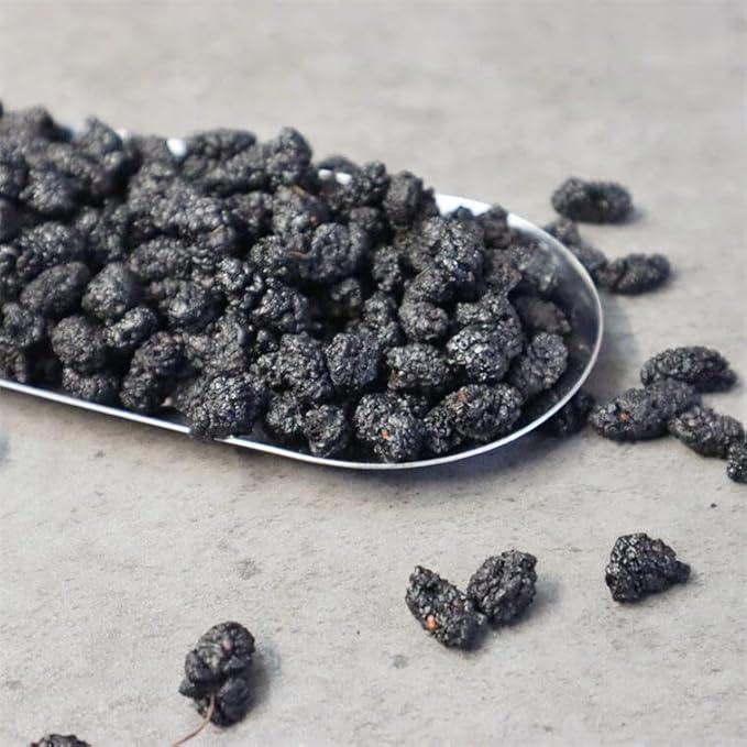 Royal Seafood USA Premium Dried Black Mulberries Sun Dried Mulberries Healthy Vegan 精选桑葚干无籽无沙280g 补肾黑发 泡水喝 九龍堂