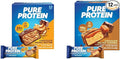Pure Protein Chocolate Peanut Butter &amp Chocolate Salted Caramel Protein Bars High Protein Nutritious Snacks Gluten Free 1.76oz 12 Count