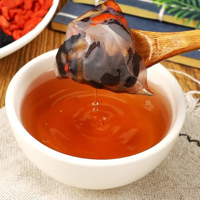 Turmeric Kidney Tea Formula Ginseng Eight Treasure Turmeric Ginseng Wolfberry Mulberry Maca Polygonatum Red DatesYam Natural Organic Healthy Kidney Cleansing Teas for Men &amp Women (1)