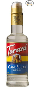 Torani Flavored Drink Syrup Cane Sugar Sweeteners 12.7 Fl Oz (Pack of 4)