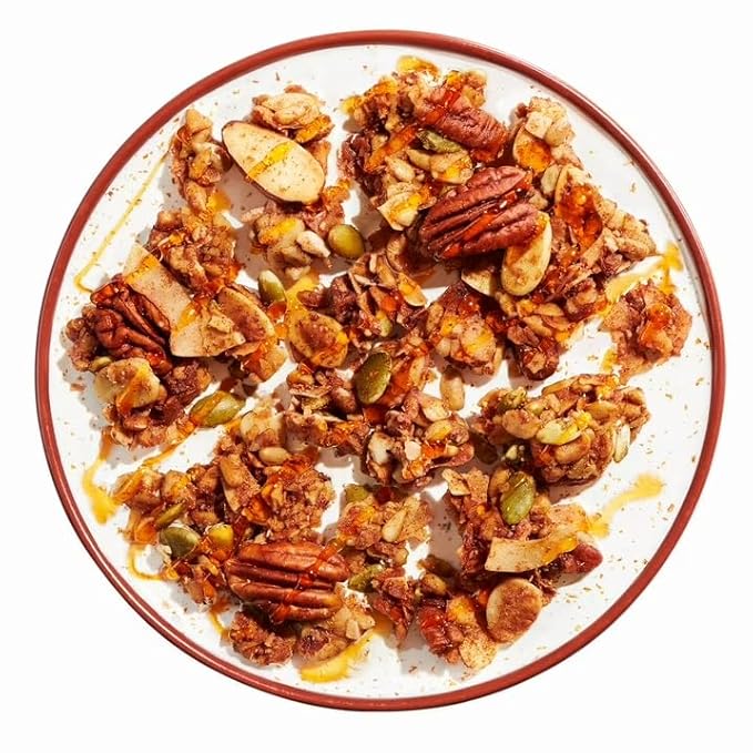 Low Carb Keto Nut Granola Cinnamon Pecan (22 oz) - Sweet &amp Crunchy - No Added Sugar Gluten Free Grain Free Non GMO - High Protein Snacks Healthy Breakfast Cereal