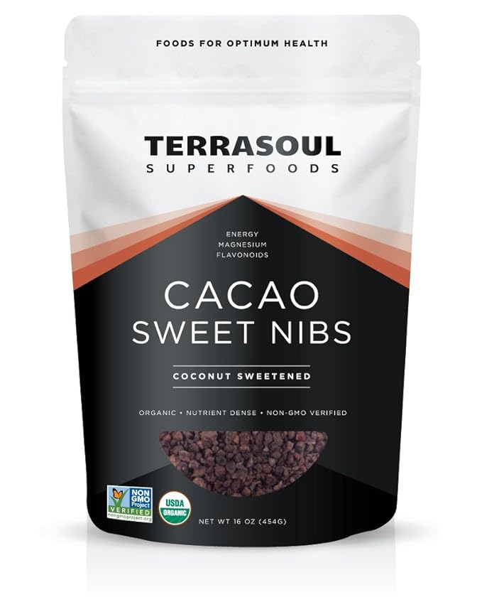 Terrasoul Superfoods Organic Sweet Cacao Nibs 1 Pound