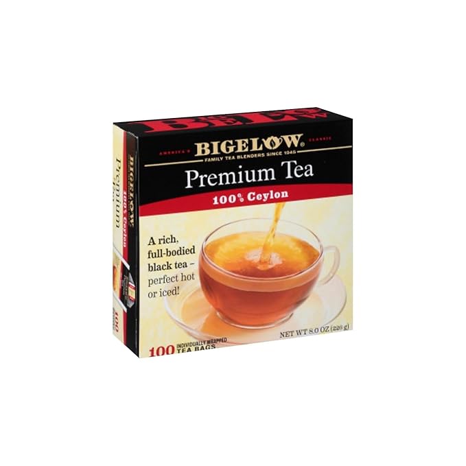 Bigelow 100 Count Premium Blend Black Tea Contains 100 Individually Wrapped Tea Bags Full Caffeine