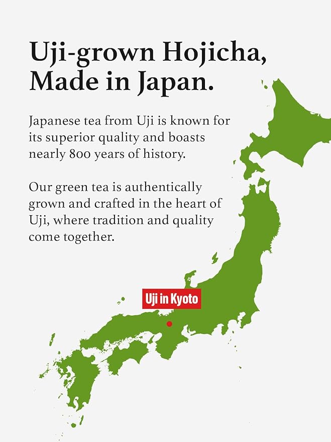 HAYASHIYA Hojicha Powder Kyoto Uji Japanese Roasted Green Tea Latte Powder Low caffeine (60g / 2.1oz)