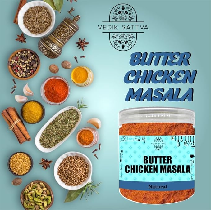 Vedik Sattva Natural Butter Chicken Masala 7.05 OZ / 200 GM | Pack Of 1 Box