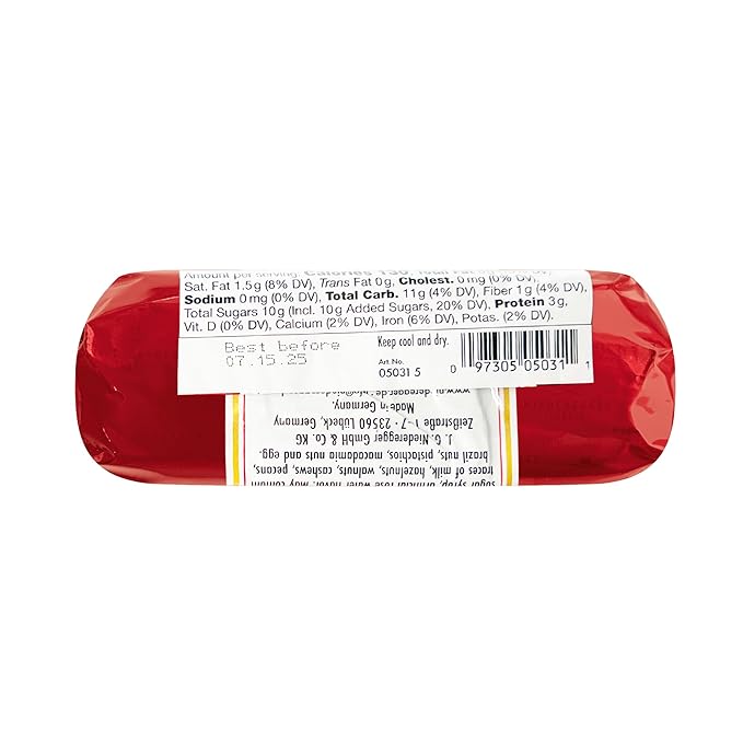 Niederegger Classic Marzipan Loaf Coated with Crisp &amp Dark Chocolate - 4.4 oz | Ultimate Masterpiece Premium Quality Handcrafted Authentic | Made in Germany since 1806 | Kosher (Pack of 5)