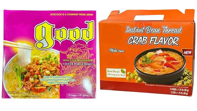 Asia Style Instant Noodles (COMBO ACECOOK MINCED PORK CLEAR NOODLES)