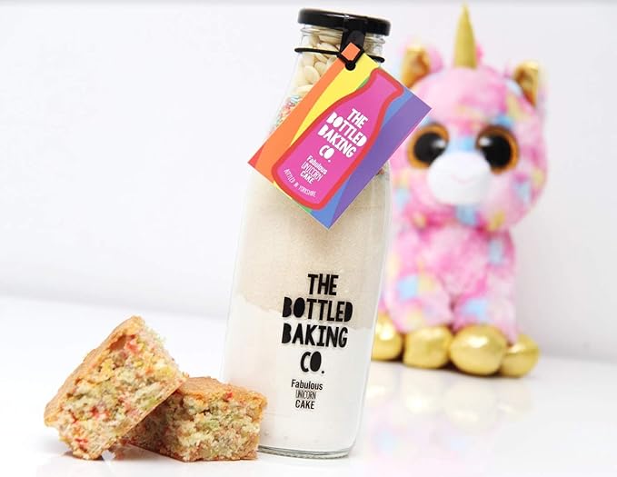 Bottled Baking Co Fabulous Unicorn Cake Mix Premade Cake Mix With Method And Instructions For Family And Childrens Baking (Makes Approx. 16 Cake Slices)
